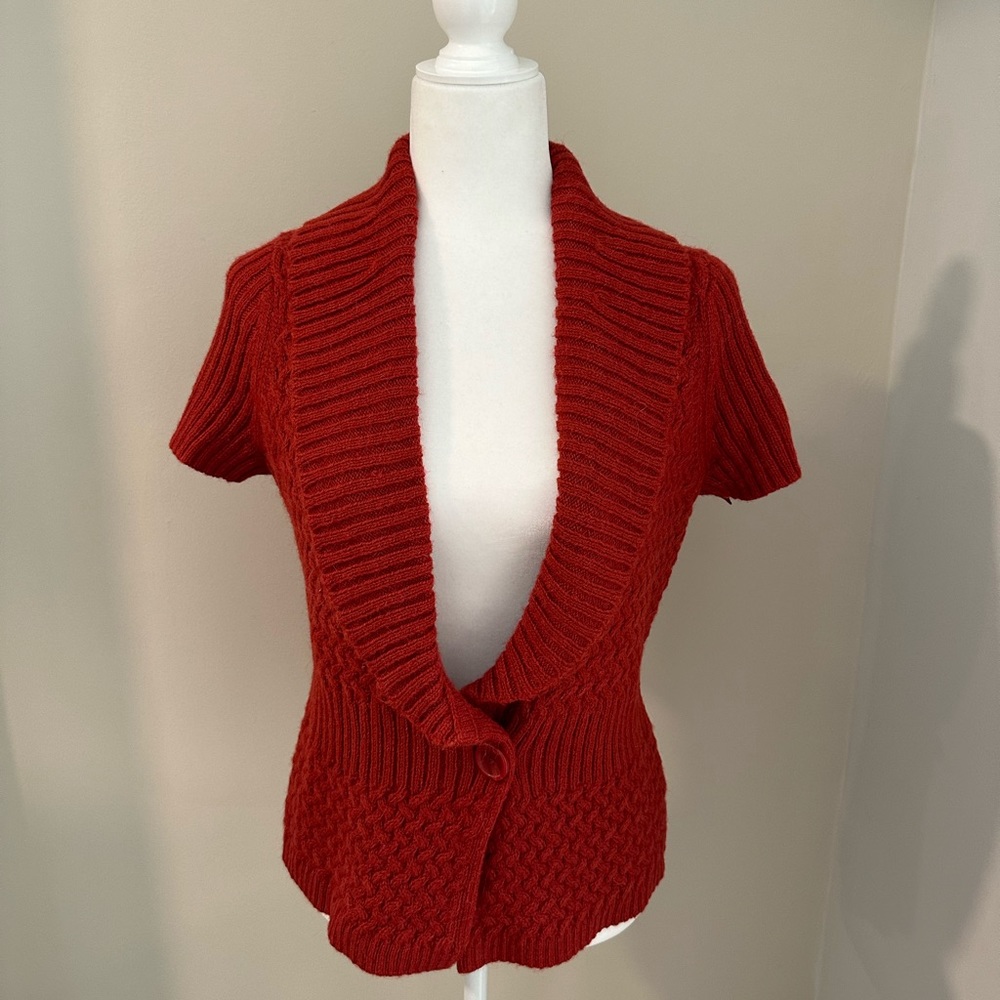 Willi Smith red knit sweater top